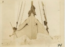 Image of Bowdoin -head on - in winter quarters